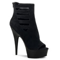 Women's Fashionable 15 cm Black Hollow Thin Heel High Heels 6-Inch Platform New Fish Mouth Design Autumn Ankle for Pole Dance