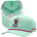 Wholesale Breathable Laser Perforated 5 Panel Golf Hat Waterproof Polyester Custom Rubber Pvc Patch Logo for Golf Sports Gorras