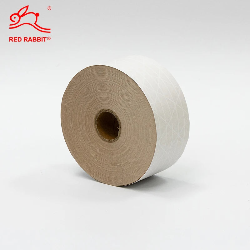 Customized Biodegradable High Viscosity Self Adhesive Water Activated Sealing Tape Kraft White