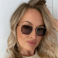 Hot Sale 2025 New Vintage Square Metal Double Bridge Polygon Sunglasses for Men Women Unisex Customizable Wholesale
