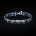 Wholesale Unisex 5A Zircon Emerald Cut Tennis Chain Bracelet Popular 925 Silver With 18K Gold Diamond Main Stone Hiphop Style