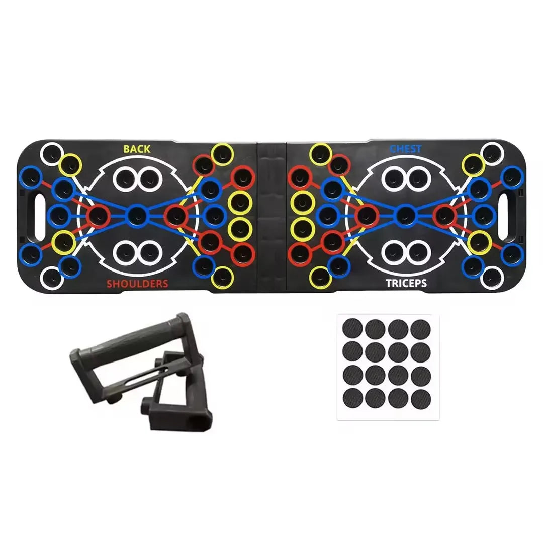 NQ SPORTS 3 in 1 Adjustable Push up Board With Resistance Bands for Chest Tricep Back & ABS Workout