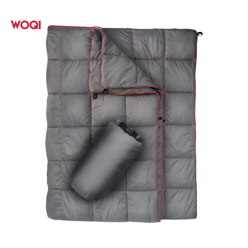 WOQI Outdoor Puffy Camping Sand Proof Beach Blanket for Traveling Picnic Party Cold Weather