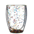 New Bright Starry Sky Glass Cup Double Wall Christmas Coffee Cup