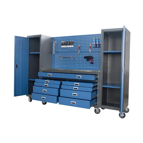 JMST Js-6209 CE 8 Wheels Professional Mobile Stainless Storage Tool Cabinet Workbench OEM Available 3-Year Warranty