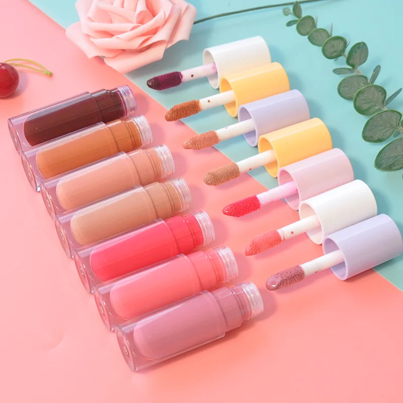 Wholesale Custom logo DIY Lip Gloss 73 Colors Lip Gloss with Big Brush Big Wand Lipgloss
