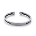 KALEN Custom LOGO Punk Opening Cuff Wire Bangles Men Stainless Steel Bangle Jewelry
