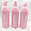 Custom logo Lash Cleanser Shampoo Bottle 150ml 60ml Lash Cleanser Kit White Black pink Fluffy Lash Cleanser Brush