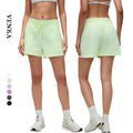 Women Sports High Waist Running Cycling Shorts Gym Wear Quick Dry Breathable Drawstring Custom Biker With Pocket Yoga Shorts