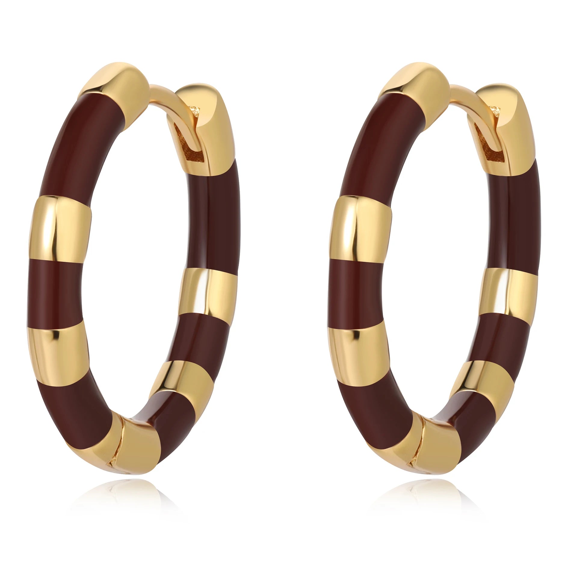 New Exquisite Light Luxury Brass Electroplated Gold Color Enamel Drip Glaze Hoop Earrings Girls Jewelry Custom Wholesale