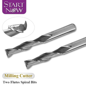 Startnow Two Flute Spiral Bits End Mill for Acrylic PVC Hardwood CNC Tool Router Engraving Bit Upcut Milling Cutter