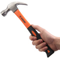 KSEIBI Claw Hammer Drop Forged Carbon Steel Polished Head Fiberglass Handle 8oz Top Quality Hammer Strength Breaker Hammer