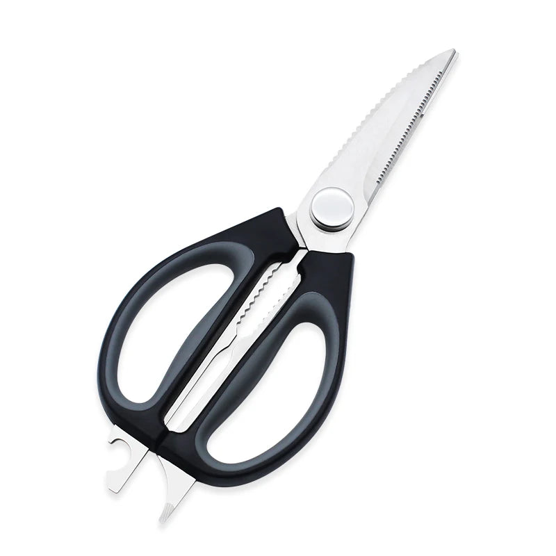 Multifunctional Kitchen Scissors Household Stainless Steel Fish Killing Special Chicken Bone Barbecue Artifact Powerful Scissors