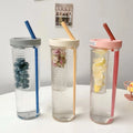 Large Capacity  Different Color School Travel Sport Outdoor Glass Cup Tea Separation Glass Water Bottle Drinkware