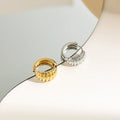 QT Fashion Jewelry Huggies Trendy Brass Statement Earrings 18K Gold Plated Small Dainty Hoop for Women Anniversary