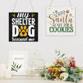 Cute Dog Wooden Sign Hanging Adorable Dog Theme Wood Plaque Sign for Dog Lover Gift Kennel Decor