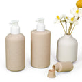 Wholesale Deluxe HDPE Biodegradable Plastic Packaging 250ml 350ml 500ml Shampoo Shower Gel Pump Bottles Skincare Water Luxury
