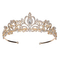 Hot Sale Metal Rhinestone Tiara Wedding Hair Accessories Pageant Crown Decorative Crown for Brides