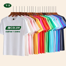 Wholesale High Quality Men's Plain T Shirt White Tee Shirt Custom Sublimation Man Tshirts Blanks Oversized T-shirts for Summer