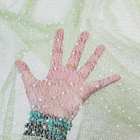Golden Supplier Embroidery Lace Fabrics Woven Custom Luxury Wholesale Price African Voile Tulle Mesh Sequins