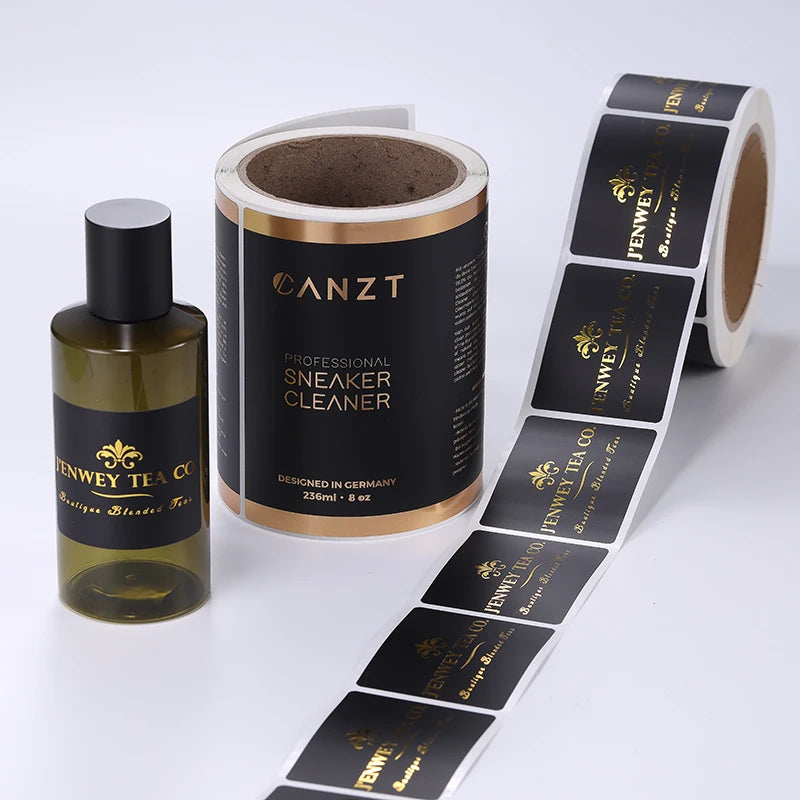 Factory Wholesale Custom Adhesive Roll Labels Private Brand Name Printing Logo Stickers in Vinyl for Packaging