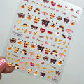 Factory Wholesale Nail Art Sticker Ultra-thin Sticker Cute Cat Kawaii Bear Rabbit Nail Art Decoration