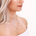 EManco Initial Necklace Luxury 26 Letter Stainless Steel Heart Classic Style for Valentine's Day Gift Love Letter Initials