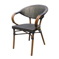 Outdoor New Style Hot Selling Teslin Dining Chair Garden Dining Chair Aluminum Woven Teslin Furniture