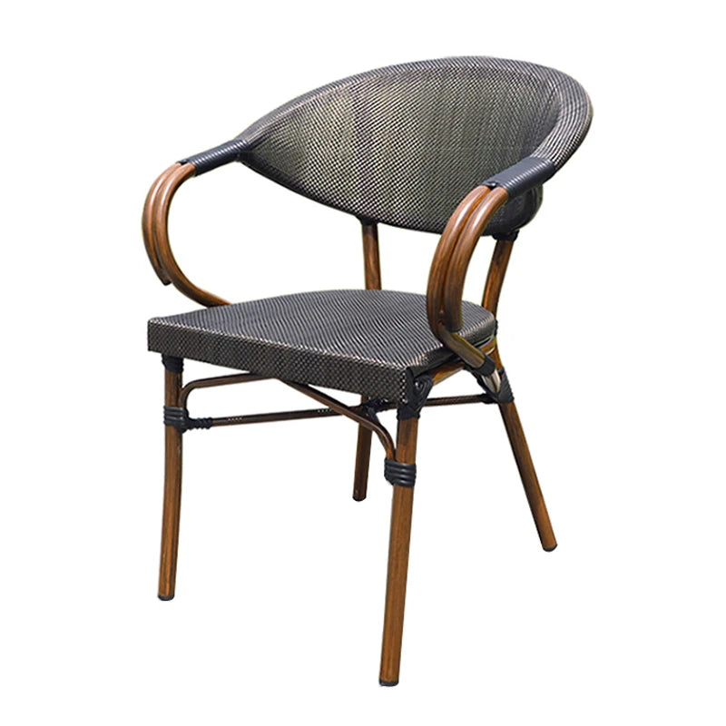 Outdoor New Style Hot Selling Teslin Dining Chair Garden Dining Chair Aluminum Woven Teslin Furniture