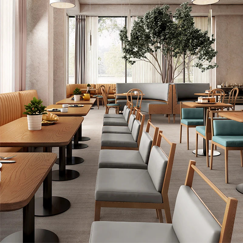 Modern Commercial Dining Furniture Set Leather Banquette Table for Cafe and Bistro for Restaurant Use