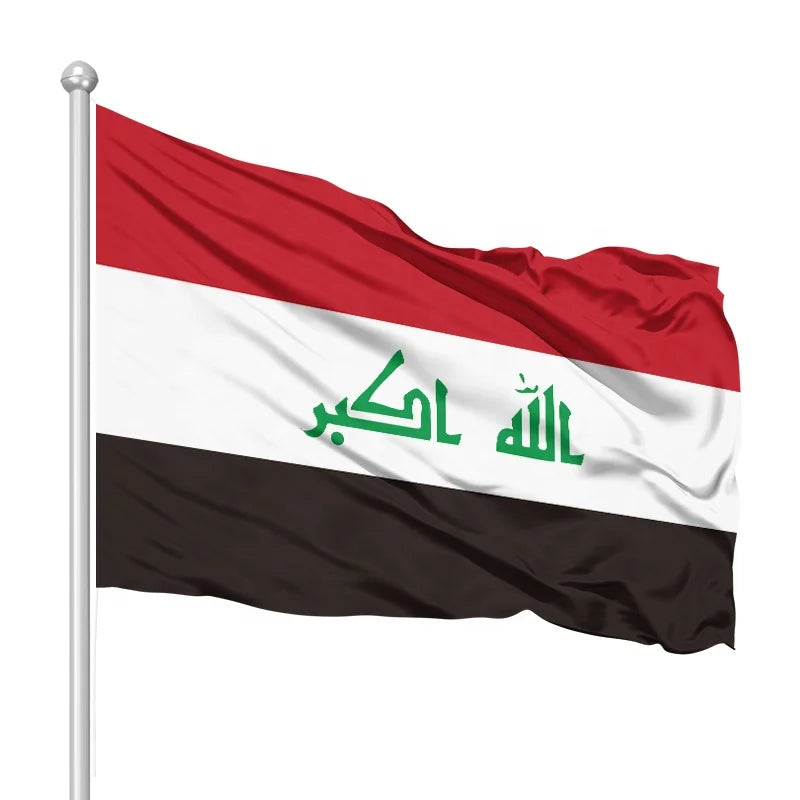 High Quality 3*5 Feet Iraqi Flag Digital Printing with Durable Copper Buckle Thickened and Durable Iraqi Flag