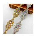 Crystal Motif Strass Hot Fix Rhinestone Tape  Ribbon With Rhinestones Iron on Patches for Wedding Belt DIY