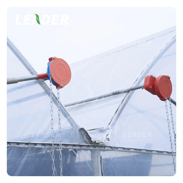 Factory Provide Manual Hand Winch Top Film Roll up Unit Ventilation System for Greenhouse Manual Film Roller