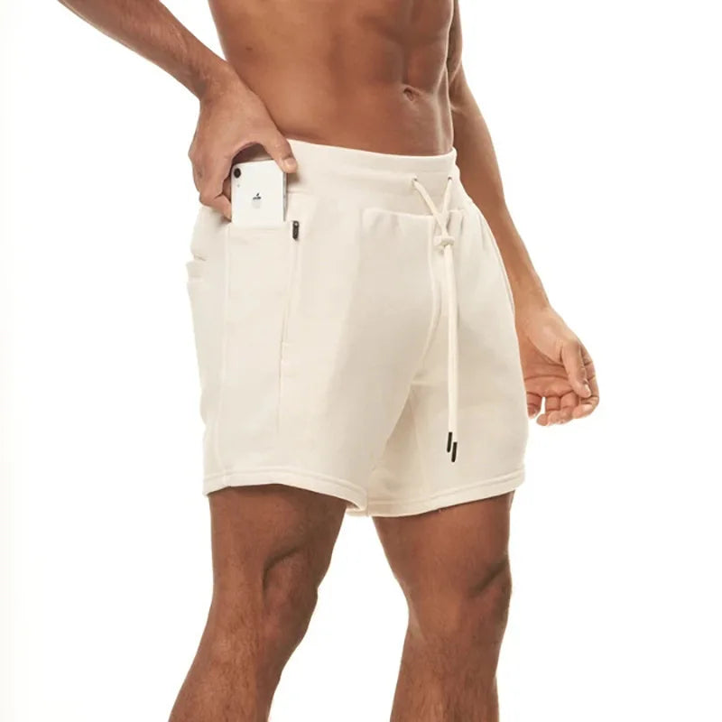 Hot Sale Men Gym Elastic Loose High Waisted Drawstring Sweat Pants Shorts Men Running Track Pants