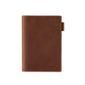 Top Layer Cowhide Hardcover A6 Library Retro Crazy Horse Leather Protective Cover Manual Notepad Gift