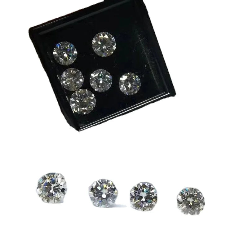 Wholesale 3-12mm Round Brilliant Cut Loose Moissanite D Color VVS Quality for Custom Jewelry Making and Engagement Rings