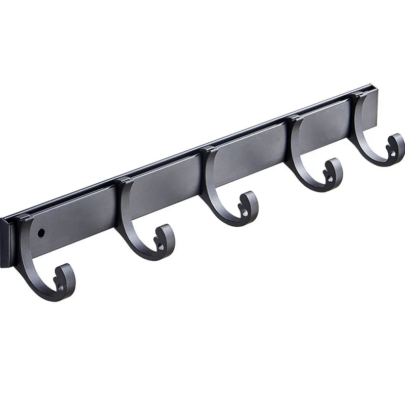 5 Hook Aluminium Coat Hook Heavy  Duty Bathroom Hook