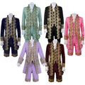 Regency Tailcoat Gentleman Steampunk Coat Victorian King Prince Costume for Adult Men Top Vest Jacket Coat Blazer Suit