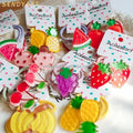 Summer Children Fruit Rubber Bands Hair Ties Strawberry Banana Cherry Watermelon Kids Elastic Hairband