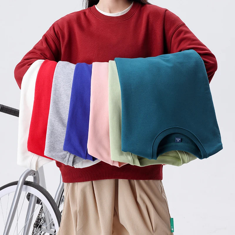 OEM ODM Wholesale Custom logo Men Pullover Sweatshirts Jogger Clothing Blank Oversized Sweatshirts  Unisex French Terry Pullover