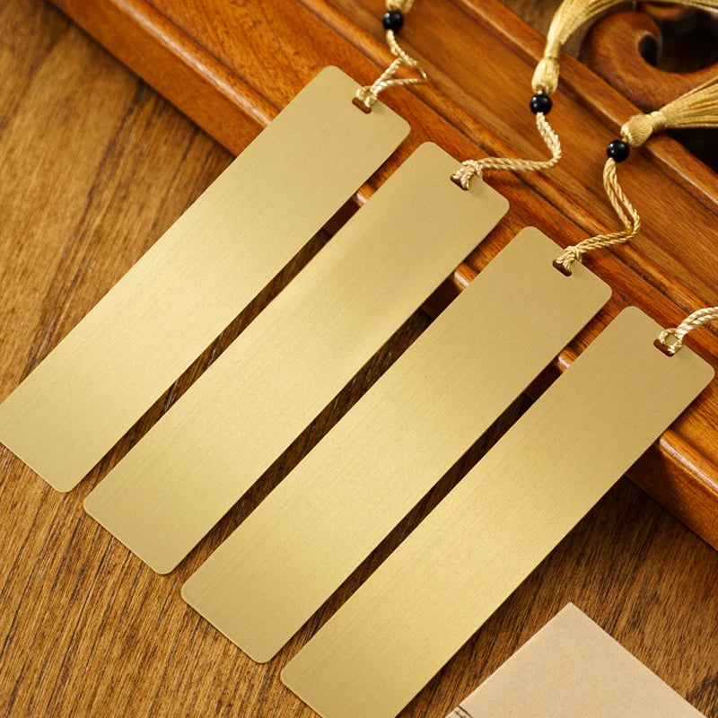 Custom Logo Book Marks Copper BlankCustom Unique Brass Metal Bookmarks Bulk for Books Gold PlatedBookmark Customizable