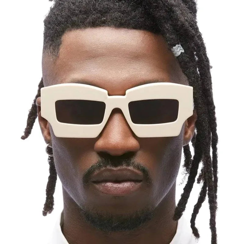 New Retro Large Wide Frame Sunglasses Personality Trend Street Shooting Custom Logo Glasses Outdoors Sunglasses for Unisex
