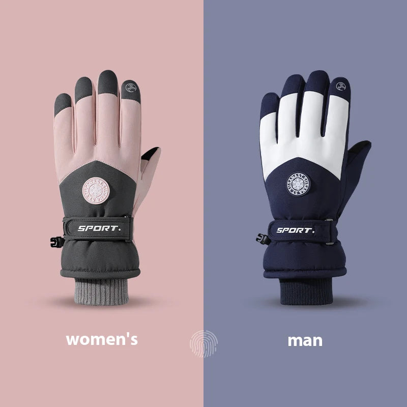 New Style Touch Screen Waterproof Warm Snowboard Snow Man Winter Ski Gloves for Women