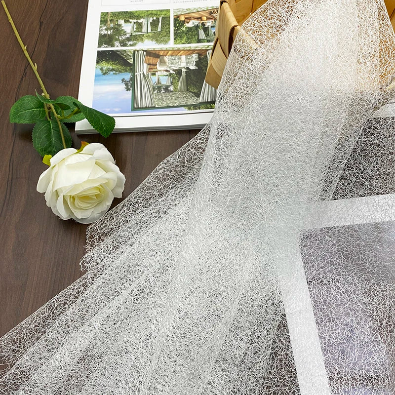 High Quality 63\" Tulle Fabric 100% Polyester Lightweight Knitted Mesh for Bridal Girl's Garments Wedding Embroidery Stretchy
