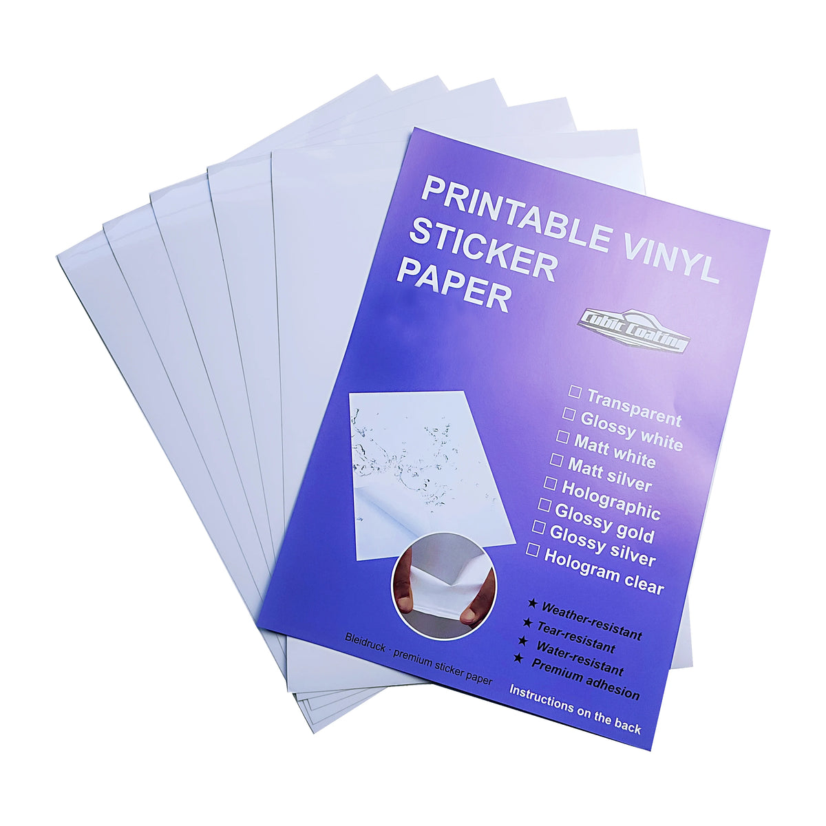 Free Custom Package Printable Vinyl Sticker Paper A4 8.5x11 Glossy Sticker Paper Matte Sticker 210x297mm for Small Business