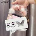 OEM butterfly Eyelash Packaging Luxury Empty pink Lash Box case Wholesale False Full Strip Eye Lashes with Packaging