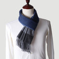 Custom Logo Classic Plaid Design Woven Luxury 100% Pure Cashmere Soft Mens Winter Scarf