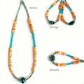 Massive Sterling Silver Turquoise Spiny Oyster Cross Necklace set