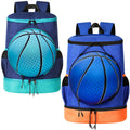 Wholesale Multi-Functional Large Capacity Football Basketball Backpack Sports Training Equipment Bag Polyester Lining PU