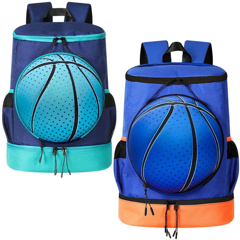 Wholesale Multi-Functional Large Capacity Football Basketball Backpack Sports Training Equipment Bag Polyester Lining PU